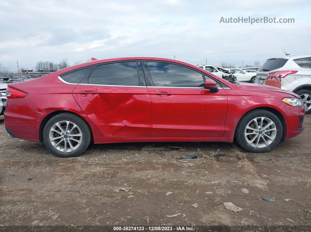 2020 Ford Fusion Se Red vin: 3FA6P0HD8LR167018