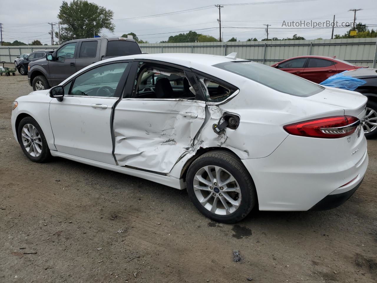 2020 Ford Fusion Se White vin: 3FA6P0HD8LR202074