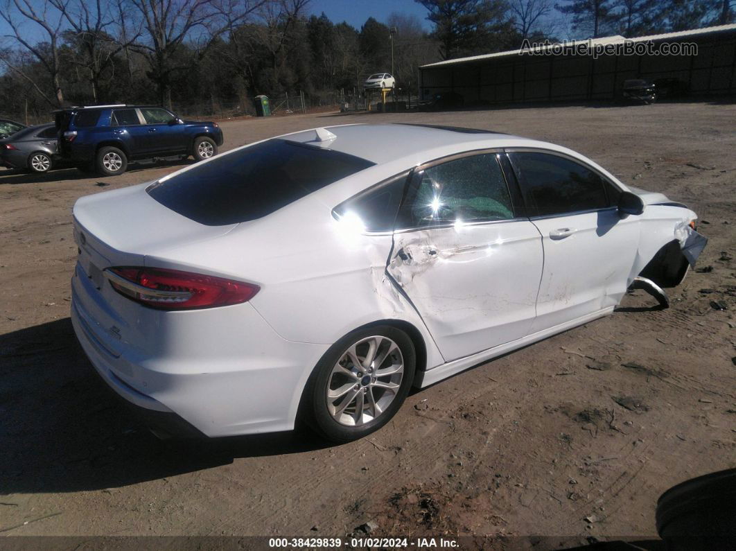 2020 Ford Fusion Se White vin: 3FA6P0HD8LR248150