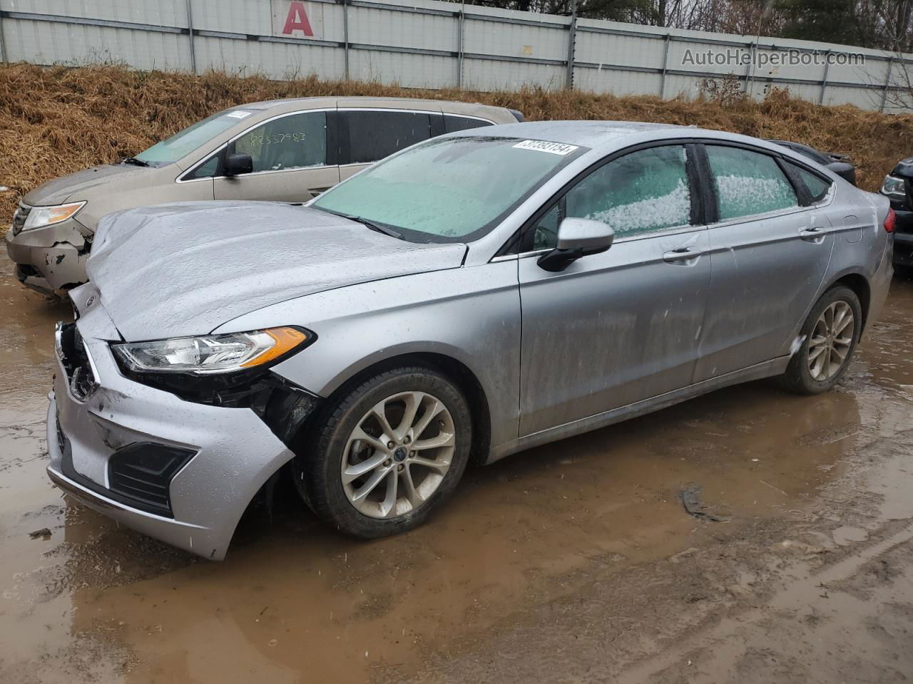 2020 Ford Fusion Se Silver vin: 3FA6P0HD8LR251176