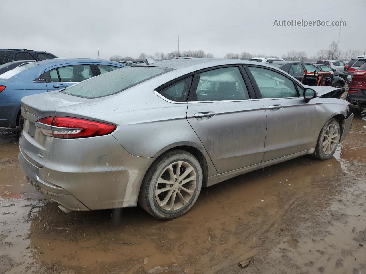 2020 Ford Fusion Se Silver vin: 3FA6P0HD8LR251176