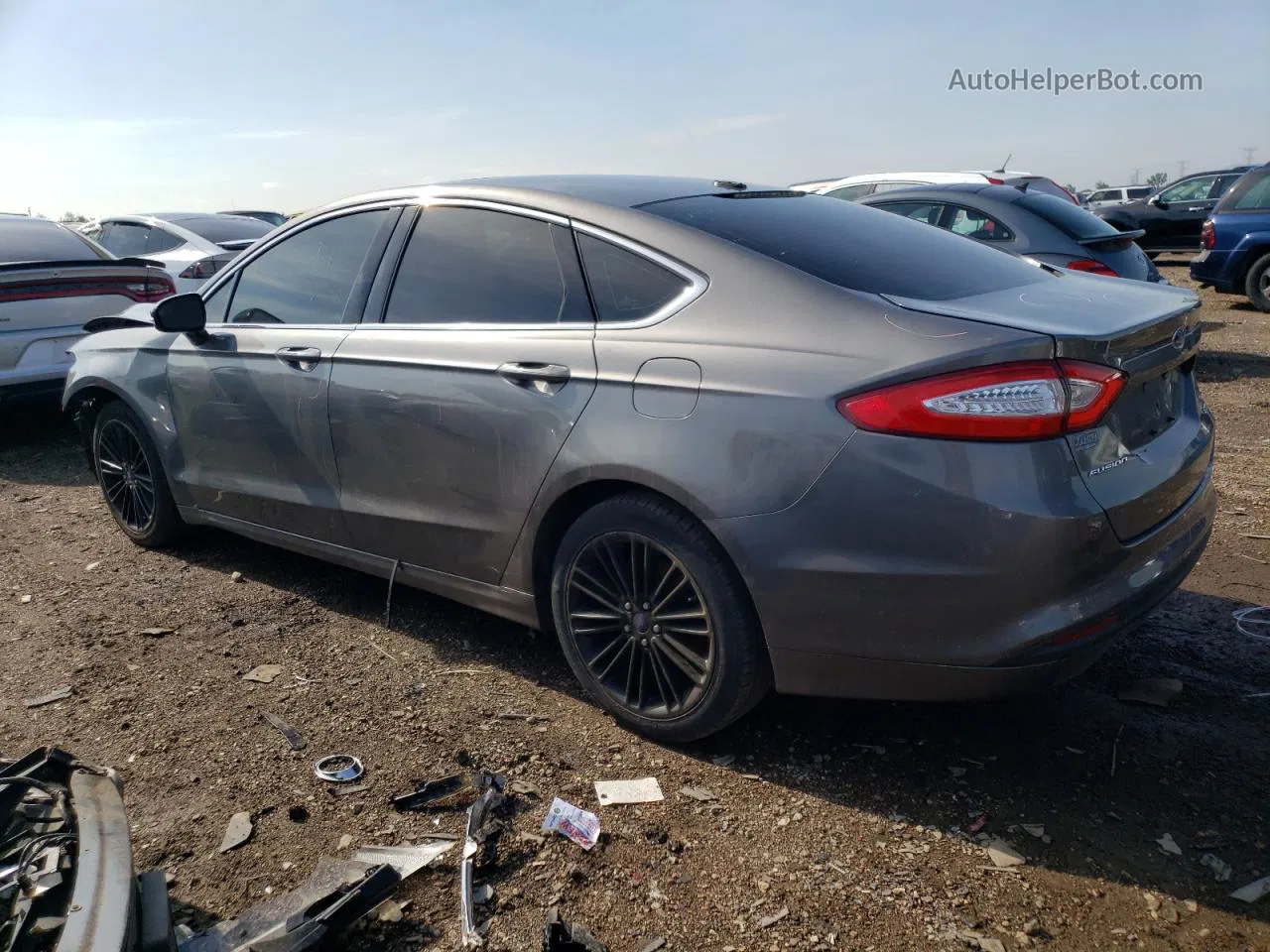 2014 Ford Fusion Se Gray vin: 3FA6P0HD9ER108319