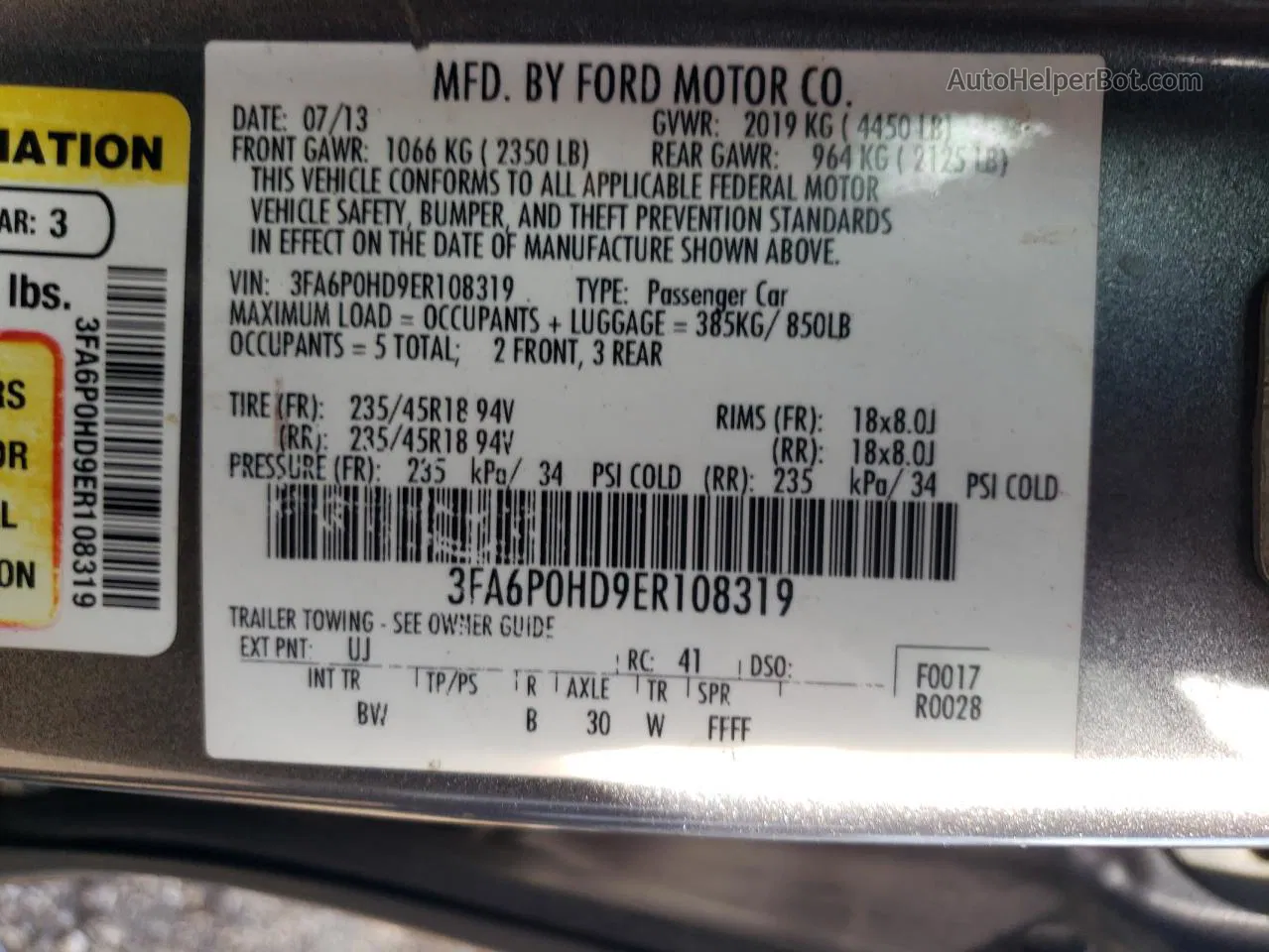 2014 Ford Fusion Se Gray vin: 3FA6P0HD9ER108319