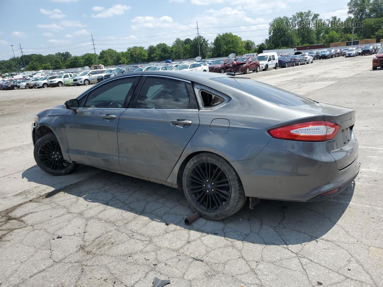 2014 Ford Fusion Se Gray vin: 3FA6P0HD9ER114671