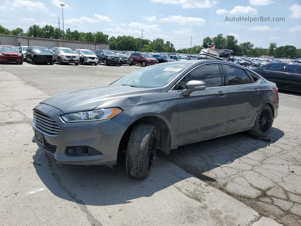 2014 Ford Fusion Se Серый vin: 3FA6P0HD9ER114671