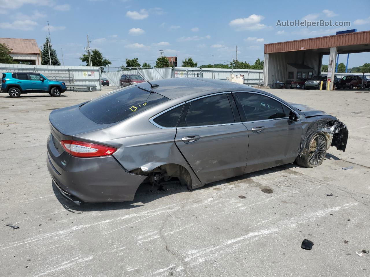 2014 Ford Fusion Se Серый vin: 3FA6P0HD9ER114671