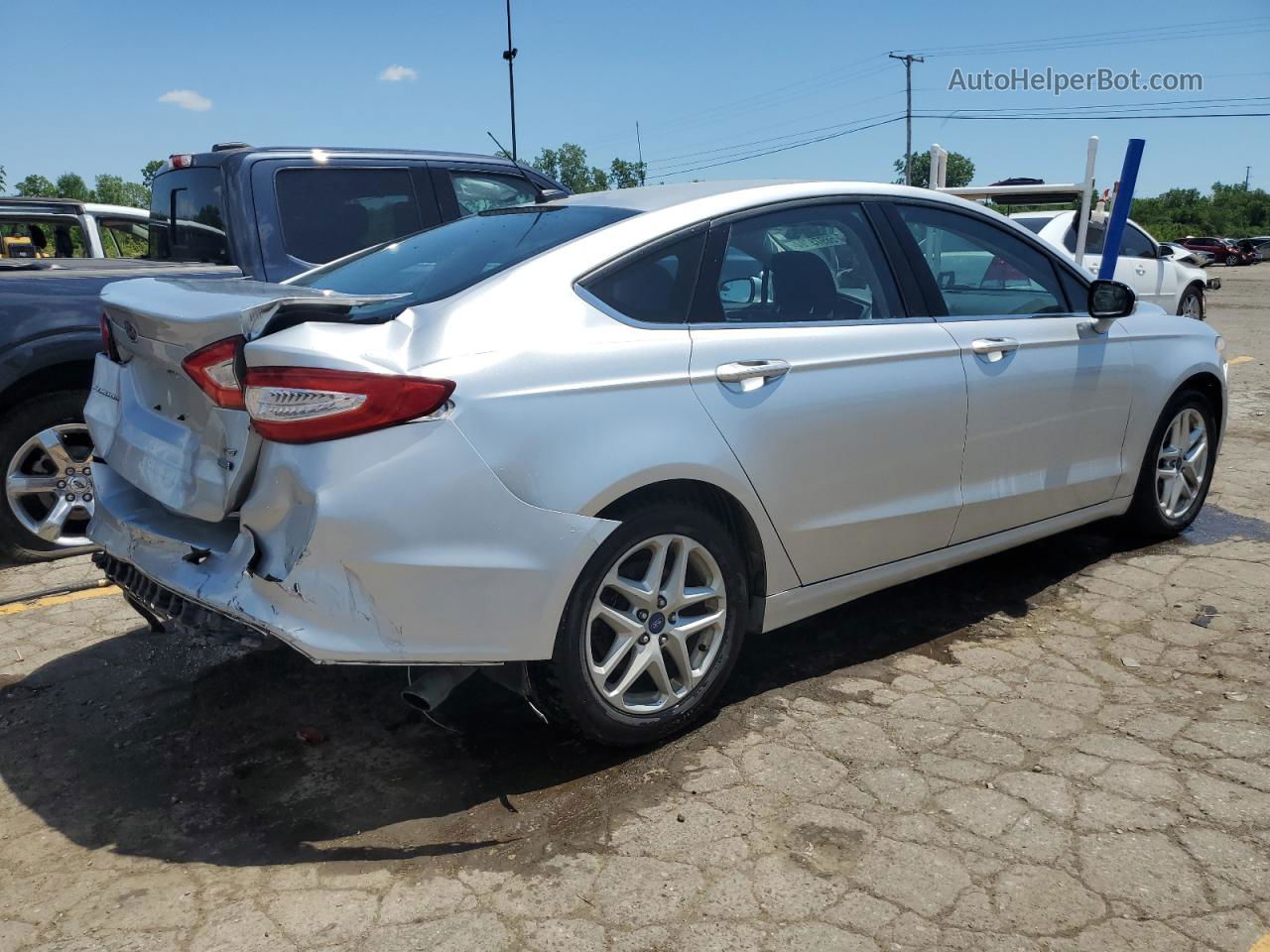 2014 Ford Fusion Se Silver vin: 3FA6P0HD9ER141305