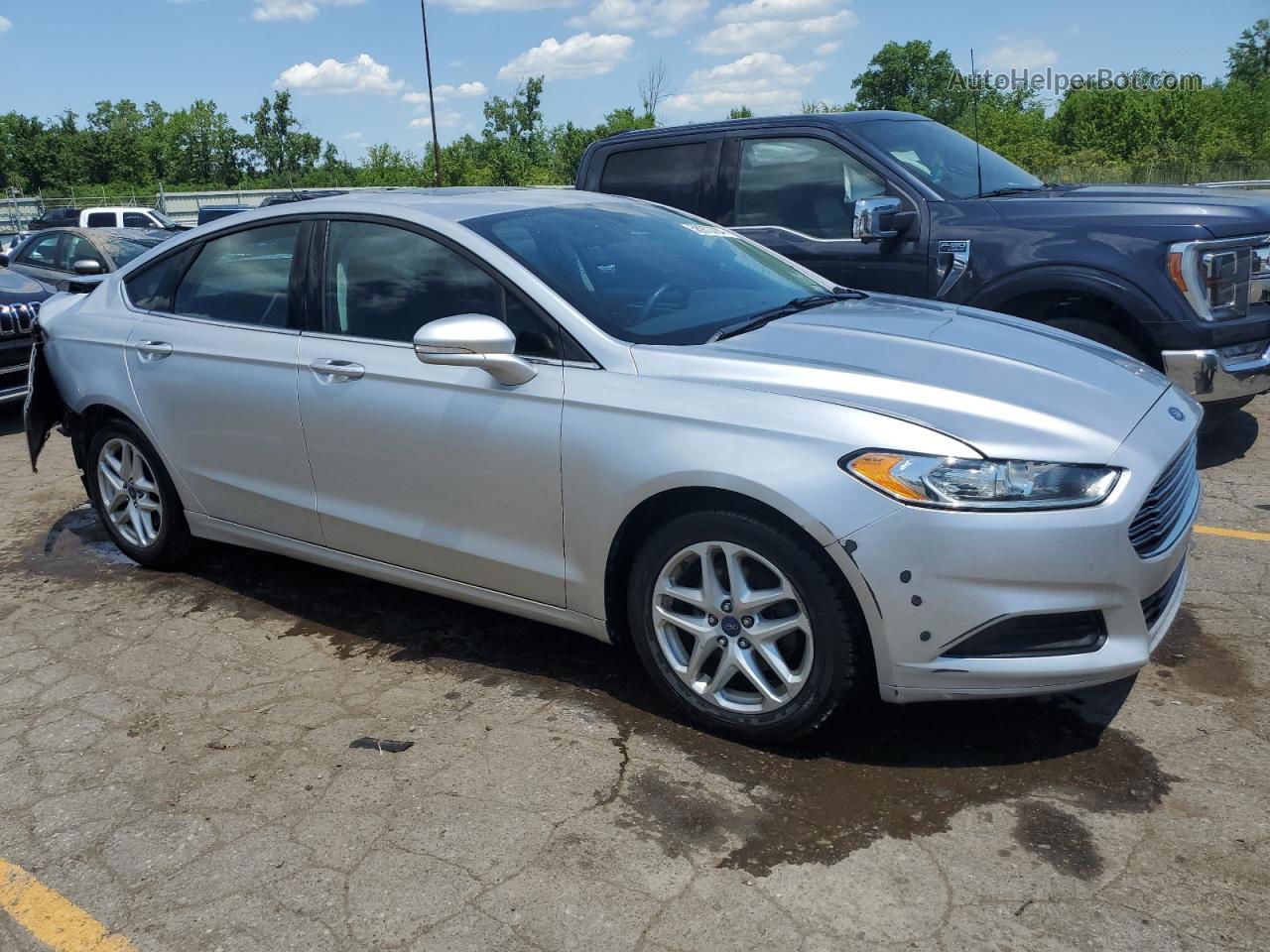 2014 Ford Fusion Se Silver vin: 3FA6P0HD9ER141305