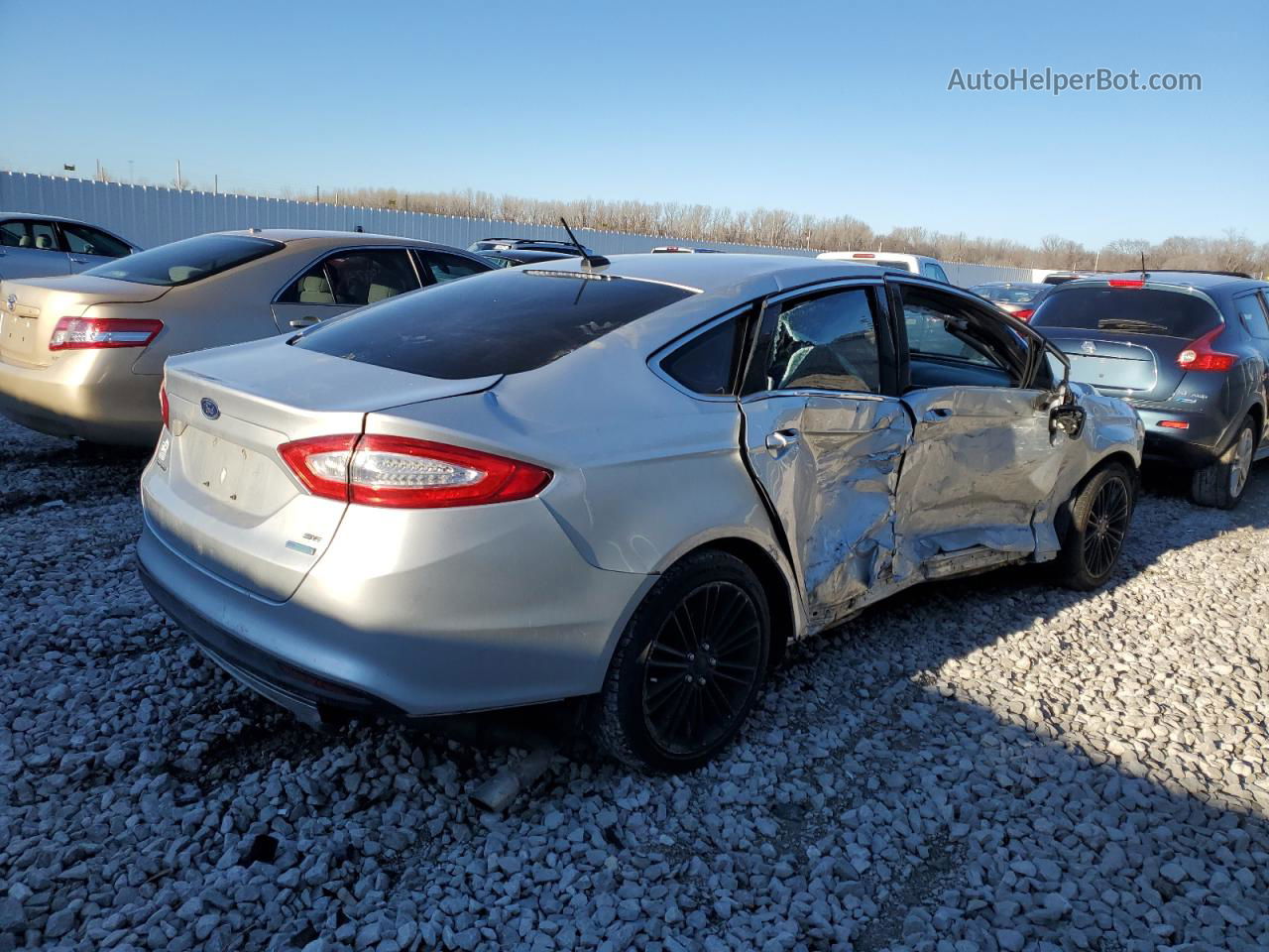 2014 Ford Fusion Se Silver vin: 3FA6P0HD9ER147881