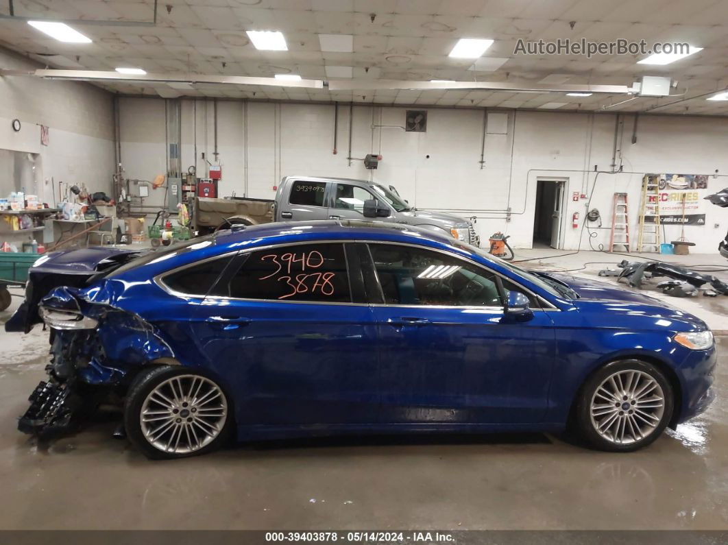 2014 Ford Fusion Se Blue vin: 3FA6P0HD9ER153826