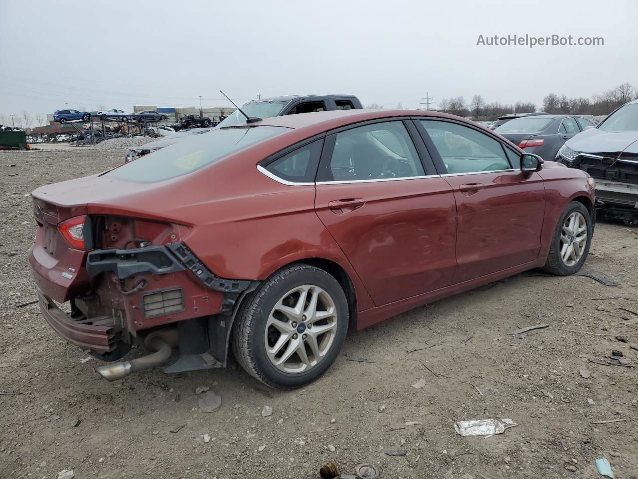 2014 Ford Fusion Se Burgundy vin: 3FA6P0HD9ER188026