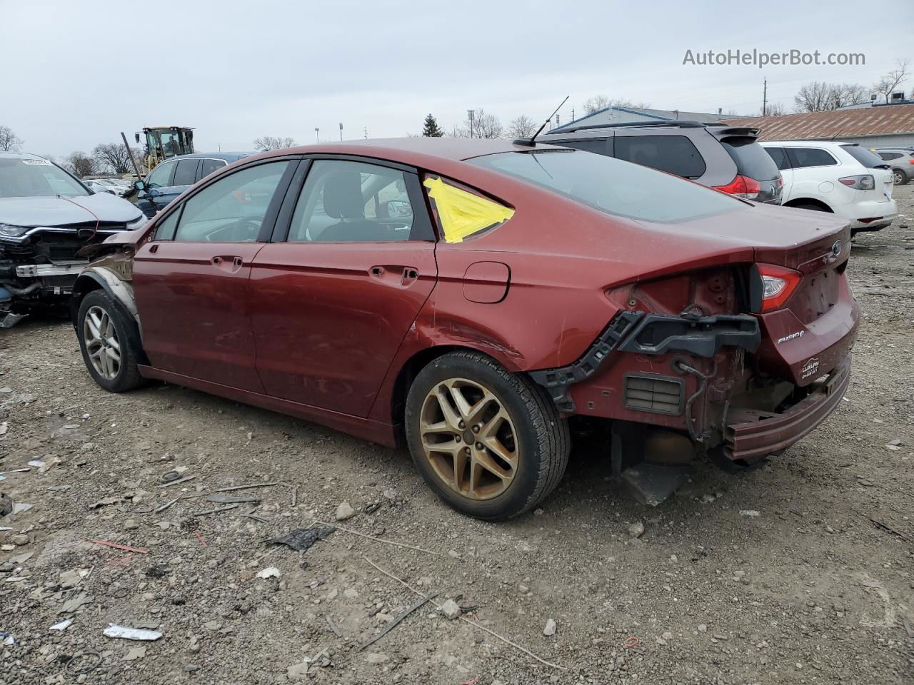 2014 Ford Fusion Se Burgundy vin: 3FA6P0HD9ER188026