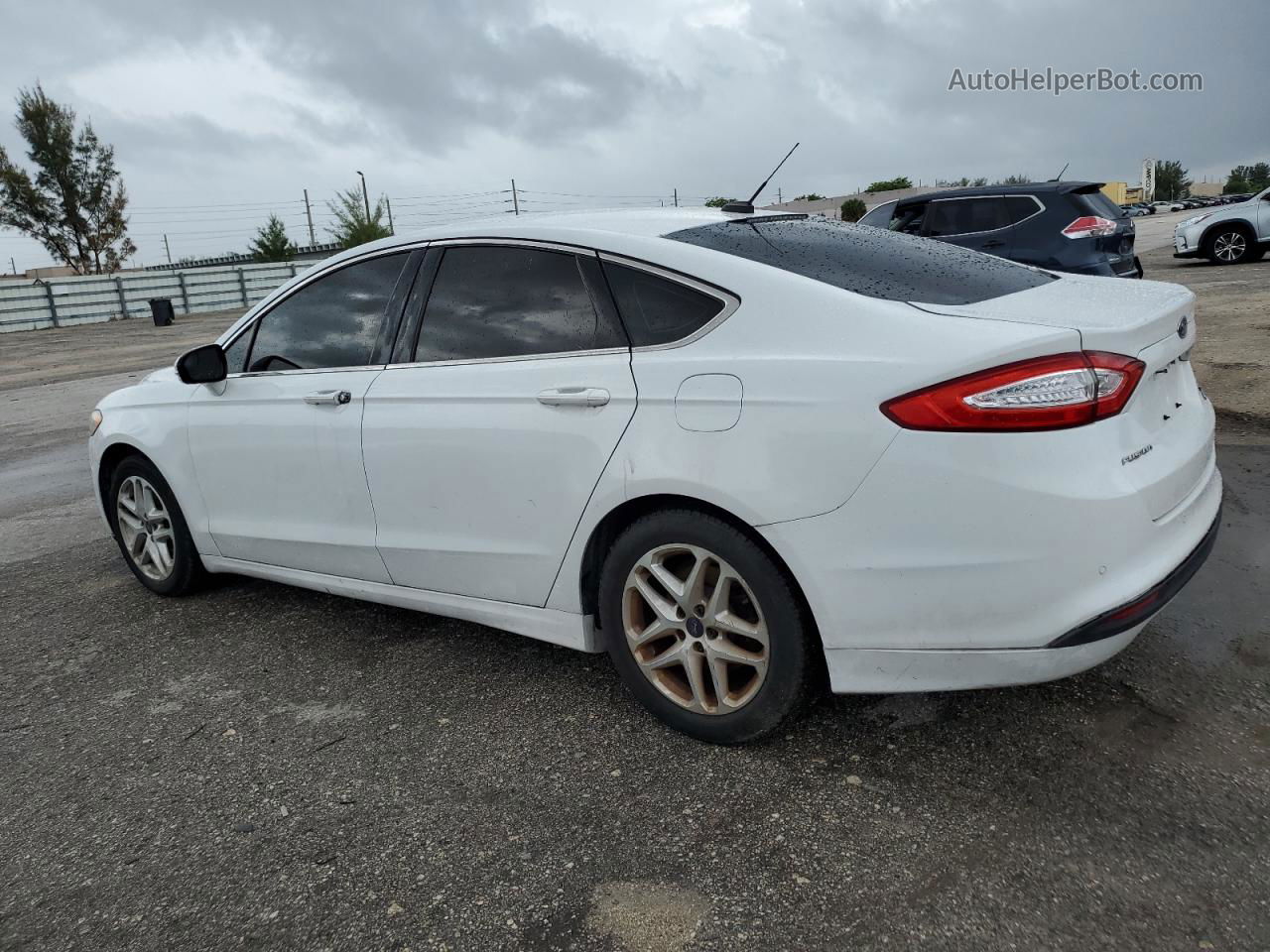 2014 Ford Fusion Se White vin: 3FA6P0HD9ER282147