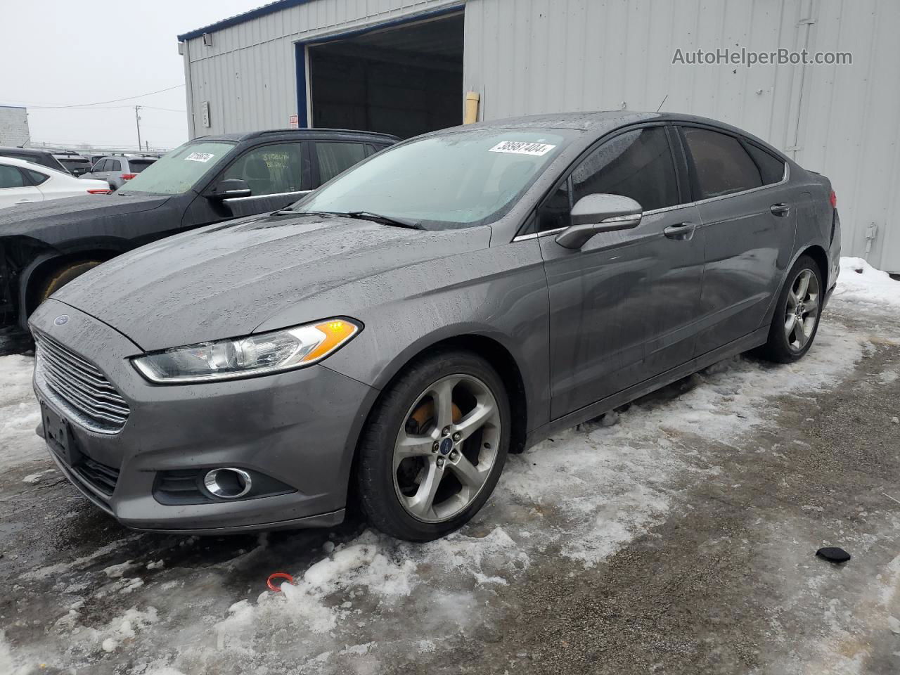 2014 Ford Fusion Se Gray vin: 3FA6P0HD9ER351290