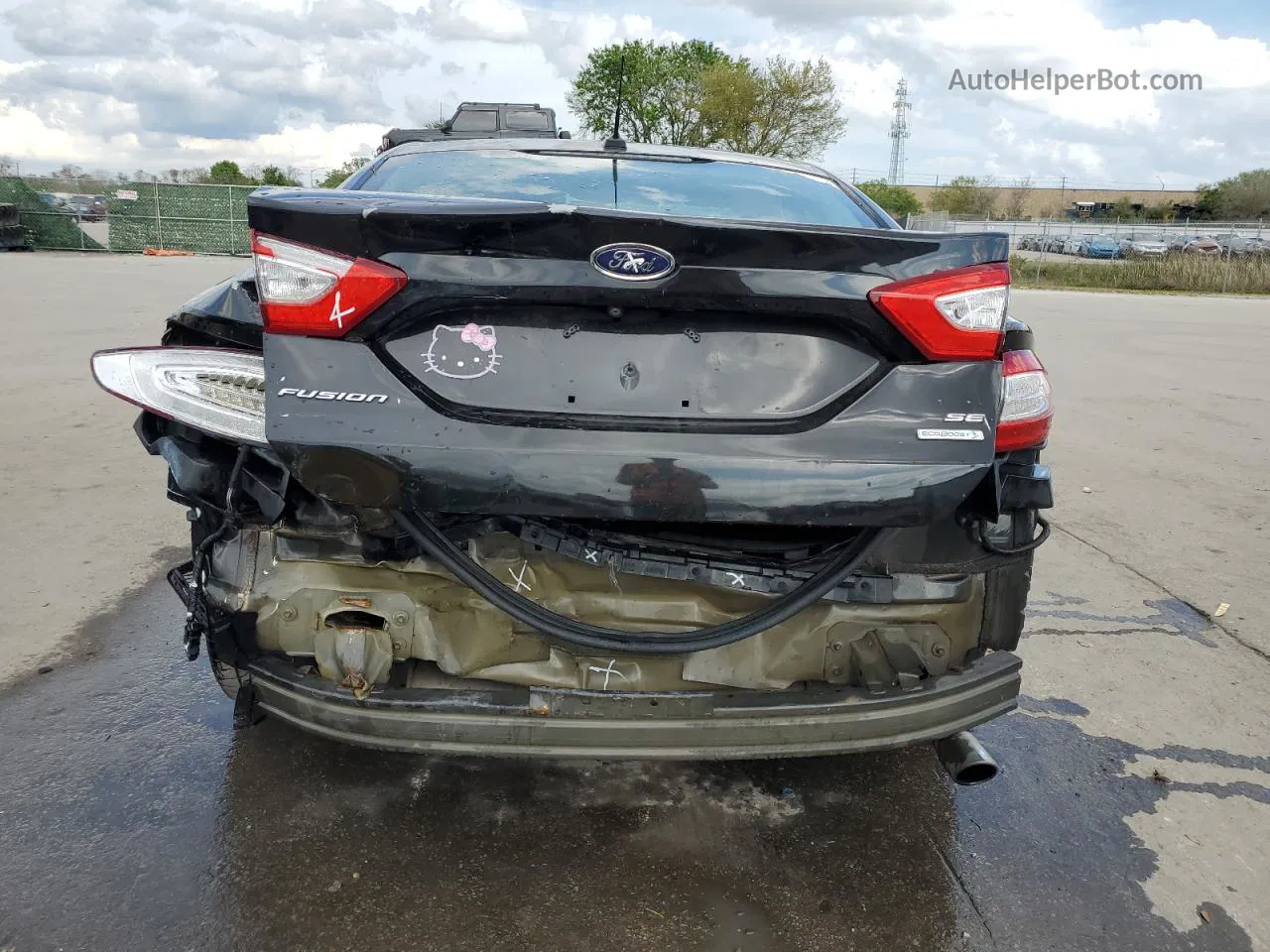 2015 Ford Fusion Se Черный vin: 3FA6P0HD9FR153519