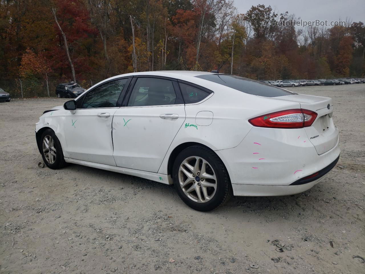 2016 Ford Fusion Se White vin: 3FA6P0HD9GR182682