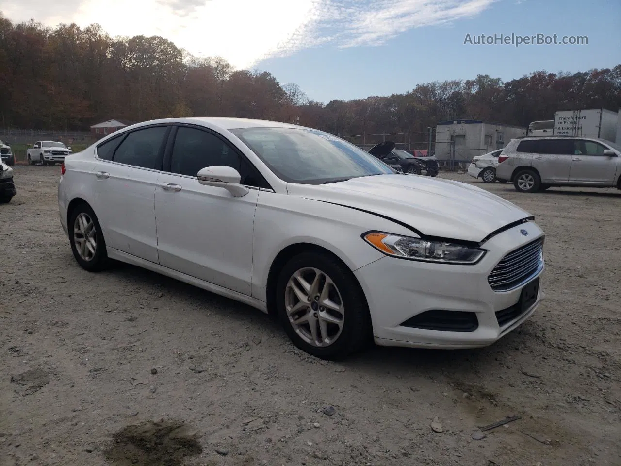 2016 Ford Fusion Se White vin: 3FA6P0HD9GR182682