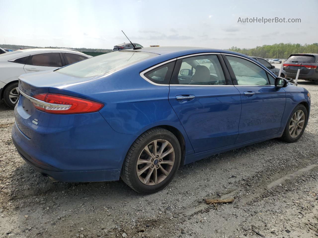 2017 Ford Fusion Se Синий vin: 3FA6P0HD9HR114240