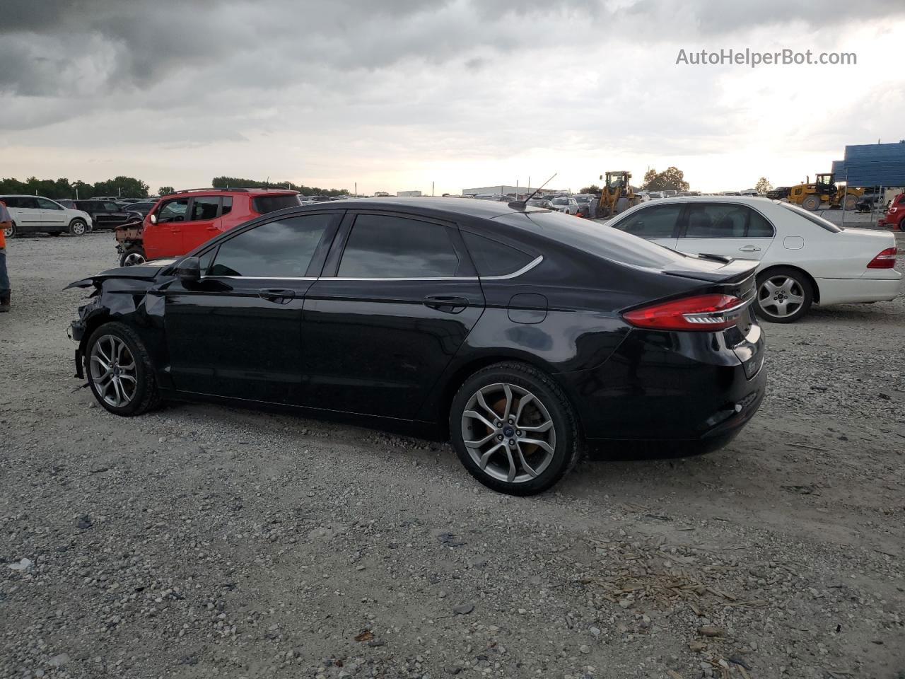 2017 Ford Fusion Se Black vin: 3FA6P0HD9HR186670