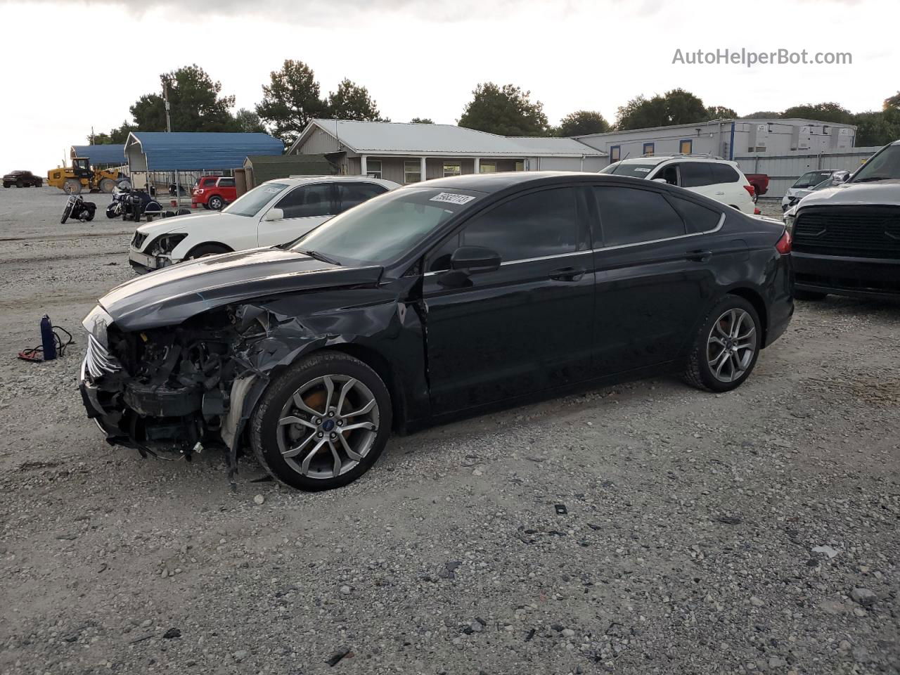 2017 Ford Fusion Se Black vin: 3FA6P0HD9HR186670