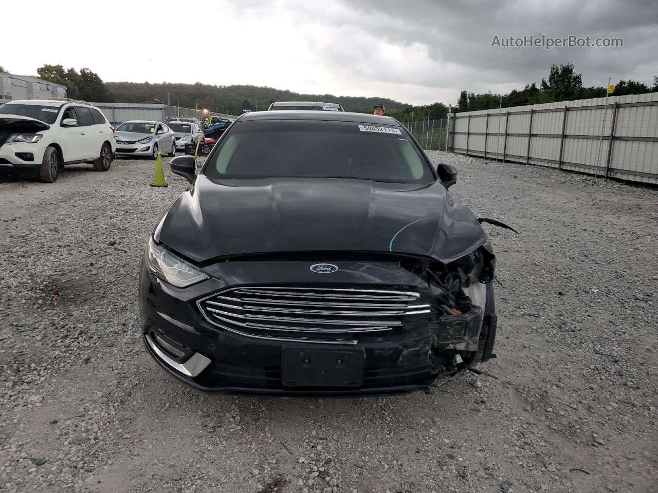 2017 Ford Fusion Se Black vin: 3FA6P0HD9HR186670