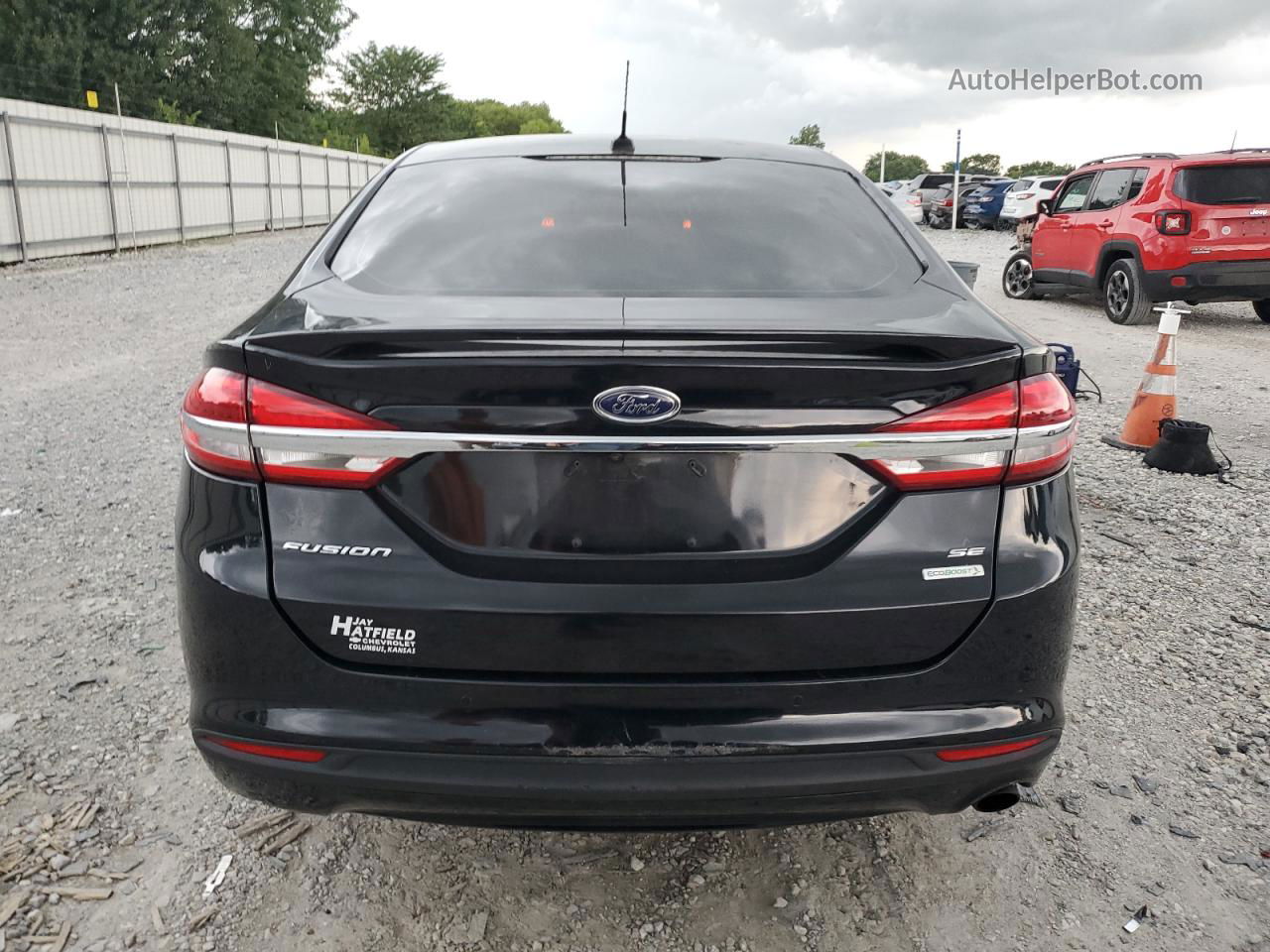 2017 Ford Fusion Se Black vin: 3FA6P0HD9HR186670