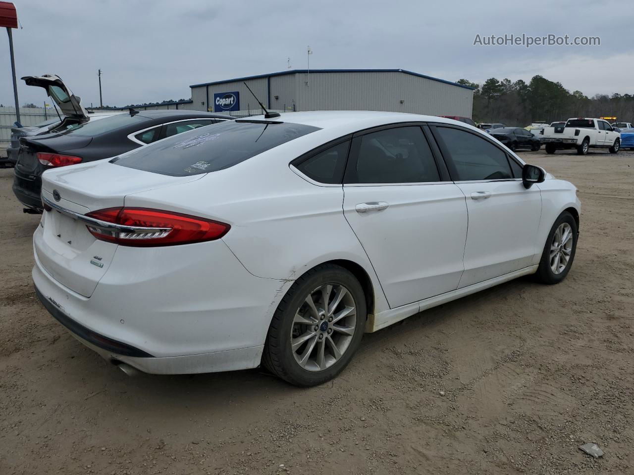 2017 Ford Fusion Se White vin: 3FA6P0HD9HR195840