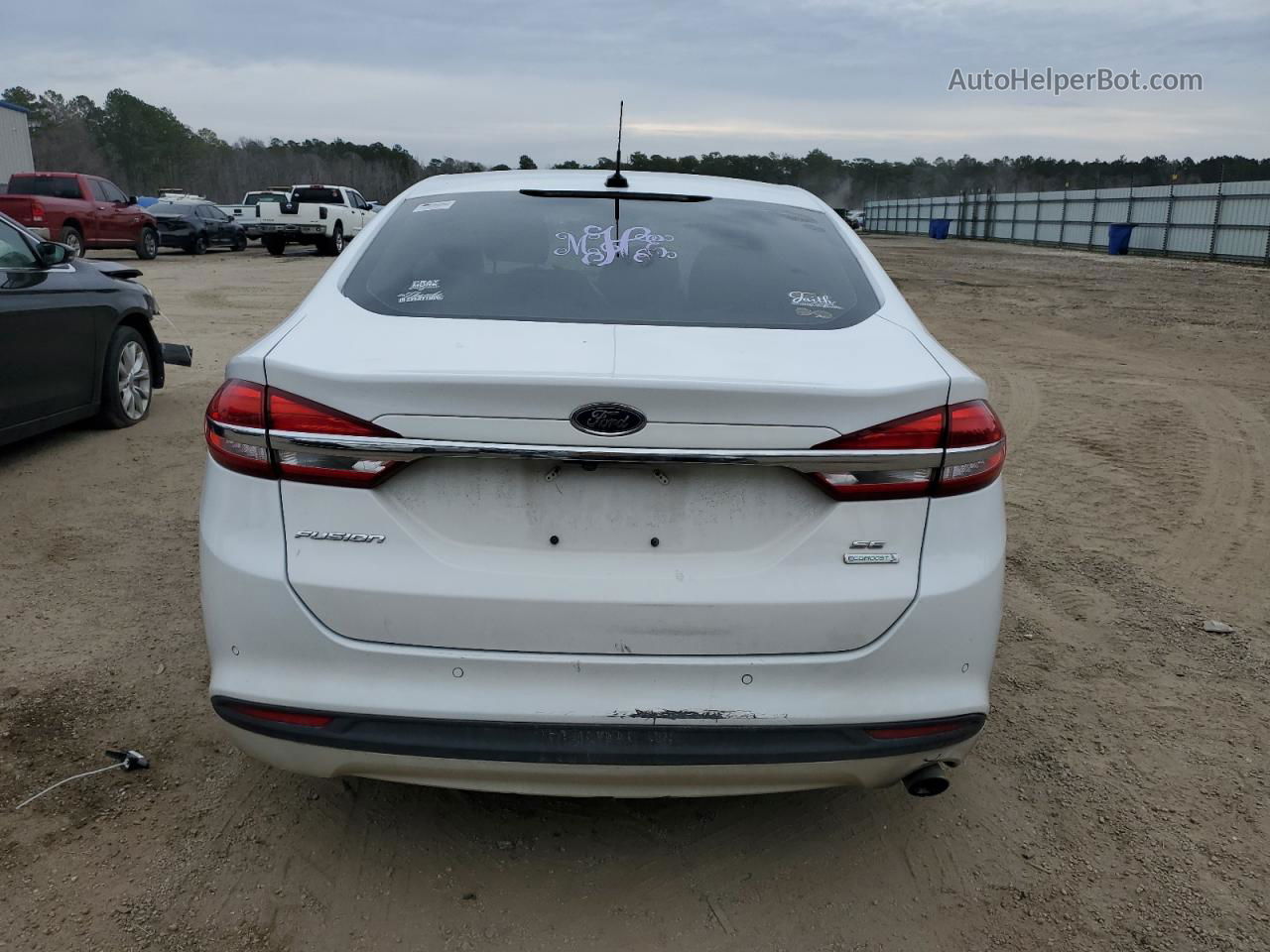 2017 Ford Fusion Se White vin: 3FA6P0HD9HR195840