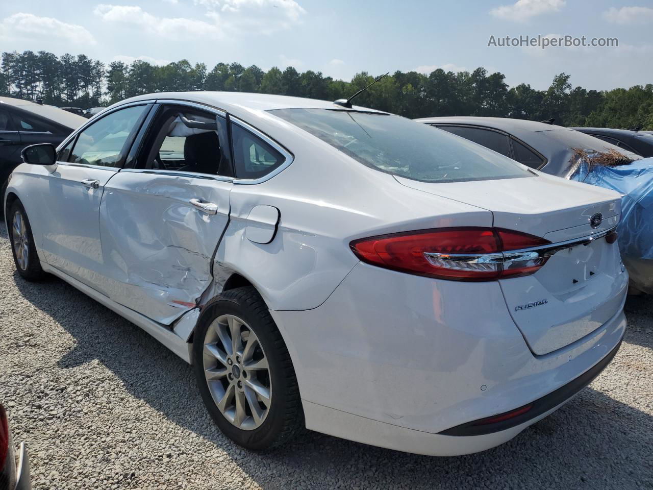 2017 Ford Fusion Se White vin: 3FA6P0HD9HR305138