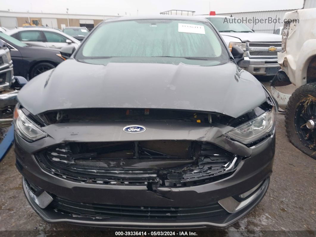 2017 Ford Fusion Se Gray vin: 3FA6P0HD9HR335336