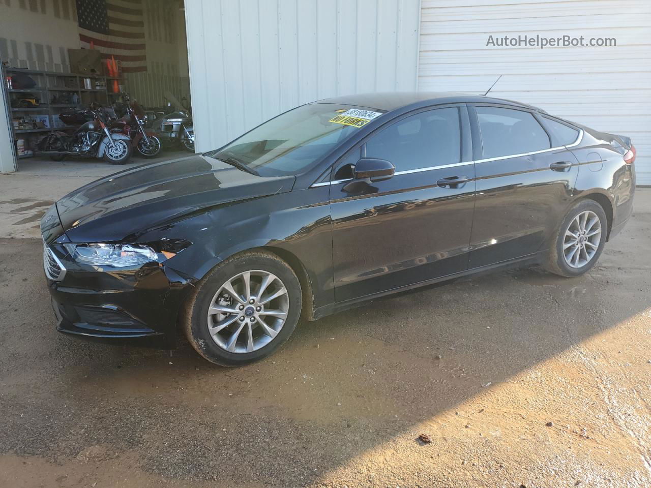 2017 Ford Fusion Se Черный vin: 3FA6P0HD9HR401917