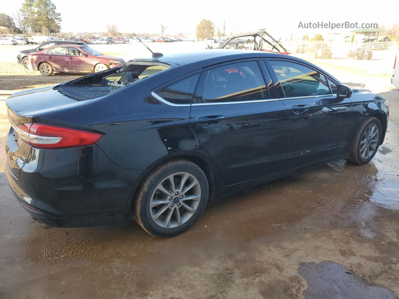 2017 Ford Fusion Se Черный vin: 3FA6P0HD9HR401917