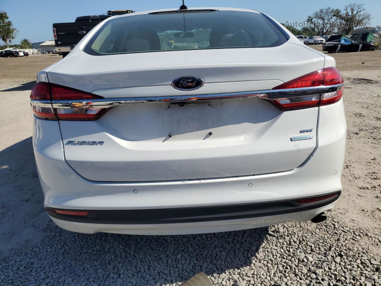 2018 Ford Fusion Se White vin: 3FA6P0HD9JR157286