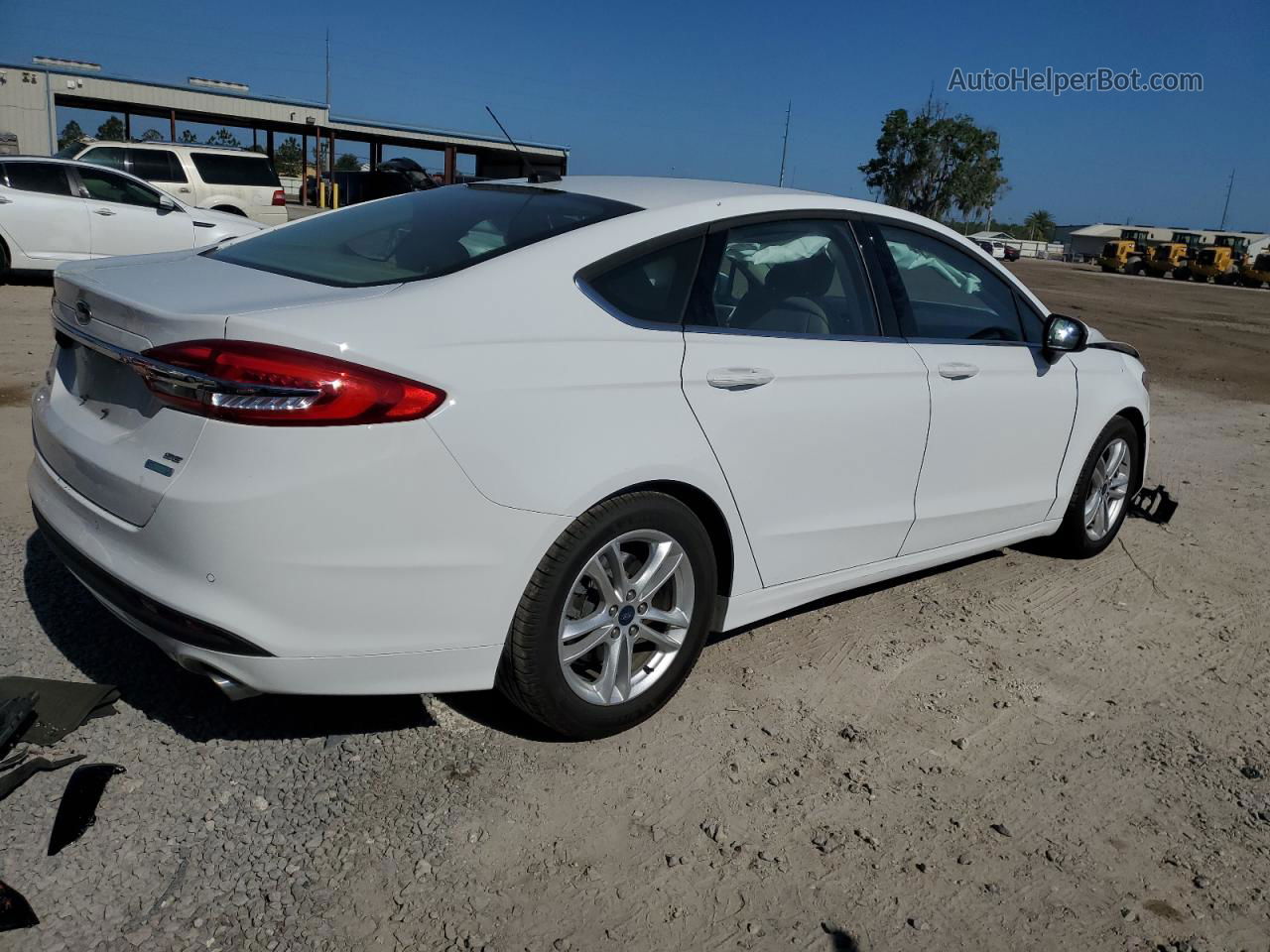 2018 Ford Fusion Se White vin: 3FA6P0HD9JR157286