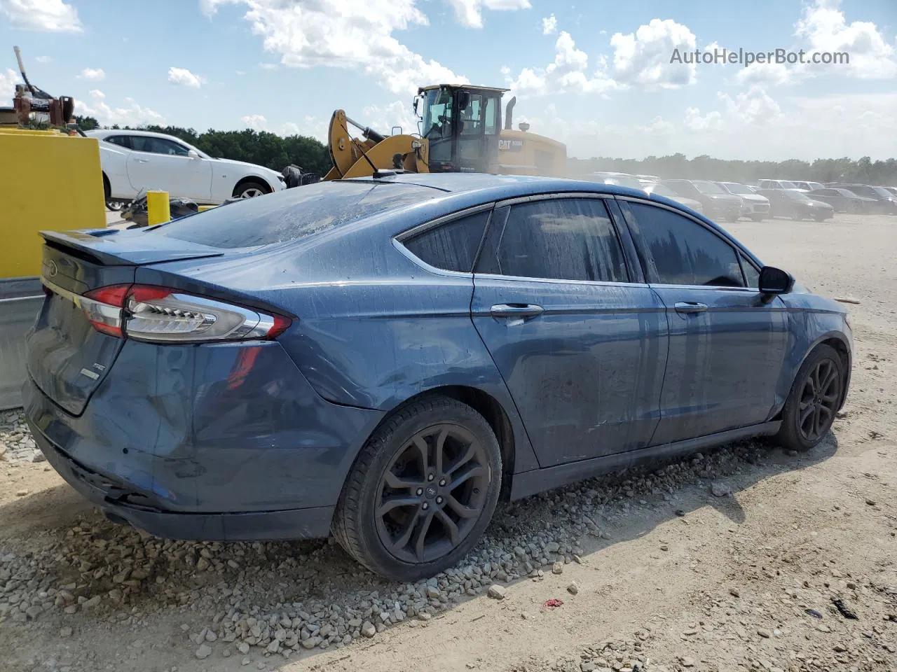 2018 Ford Fusion Se Blue vin: 3FA6P0HD9JR218183