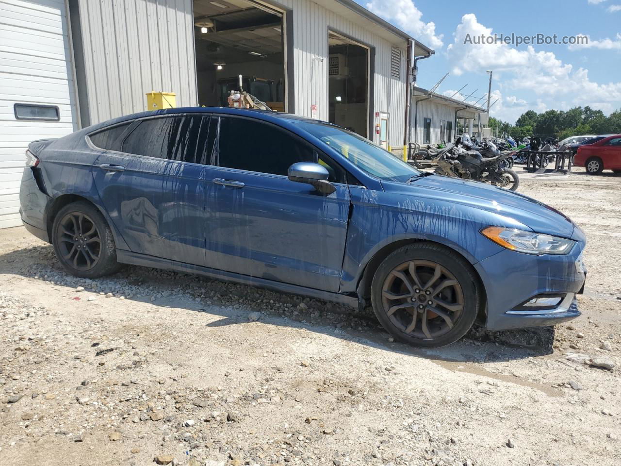 2018 Ford Fusion Se Blue vin: 3FA6P0HD9JR218183