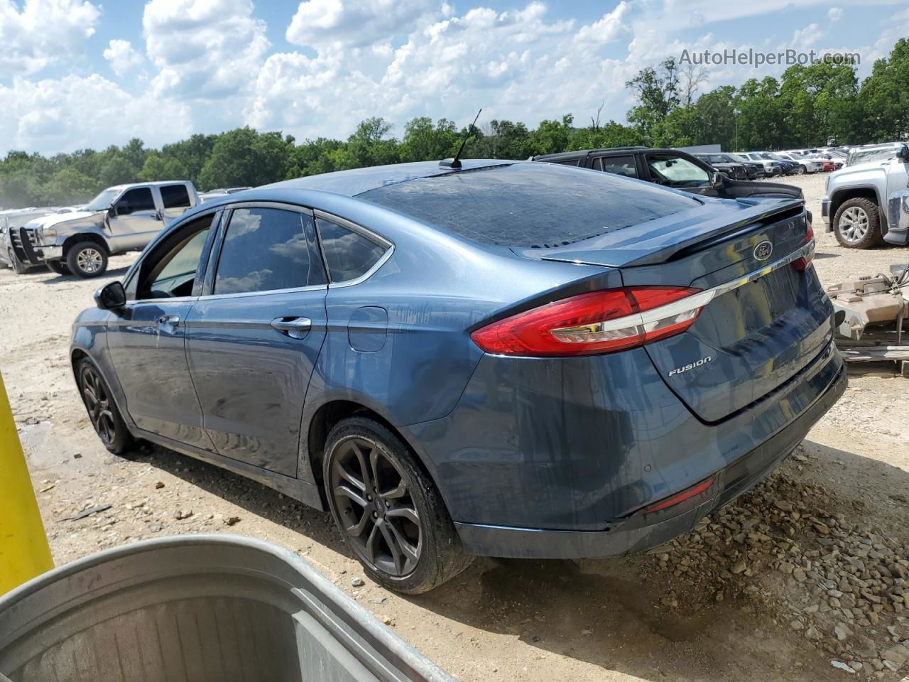 2018 Ford Fusion Se Blue vin: 3FA6P0HD9JR218183