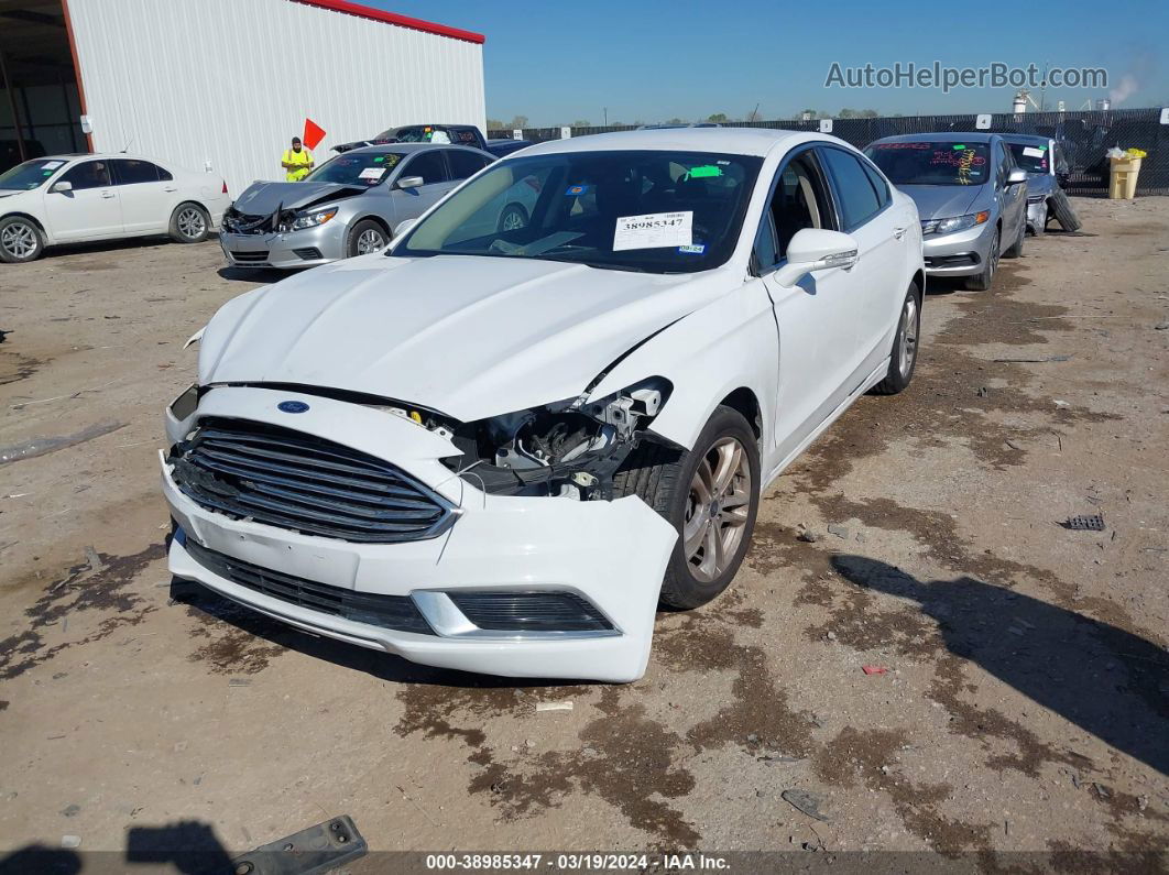 2018 Ford Fusion Se White vin: 3FA6P0HD9JR220922