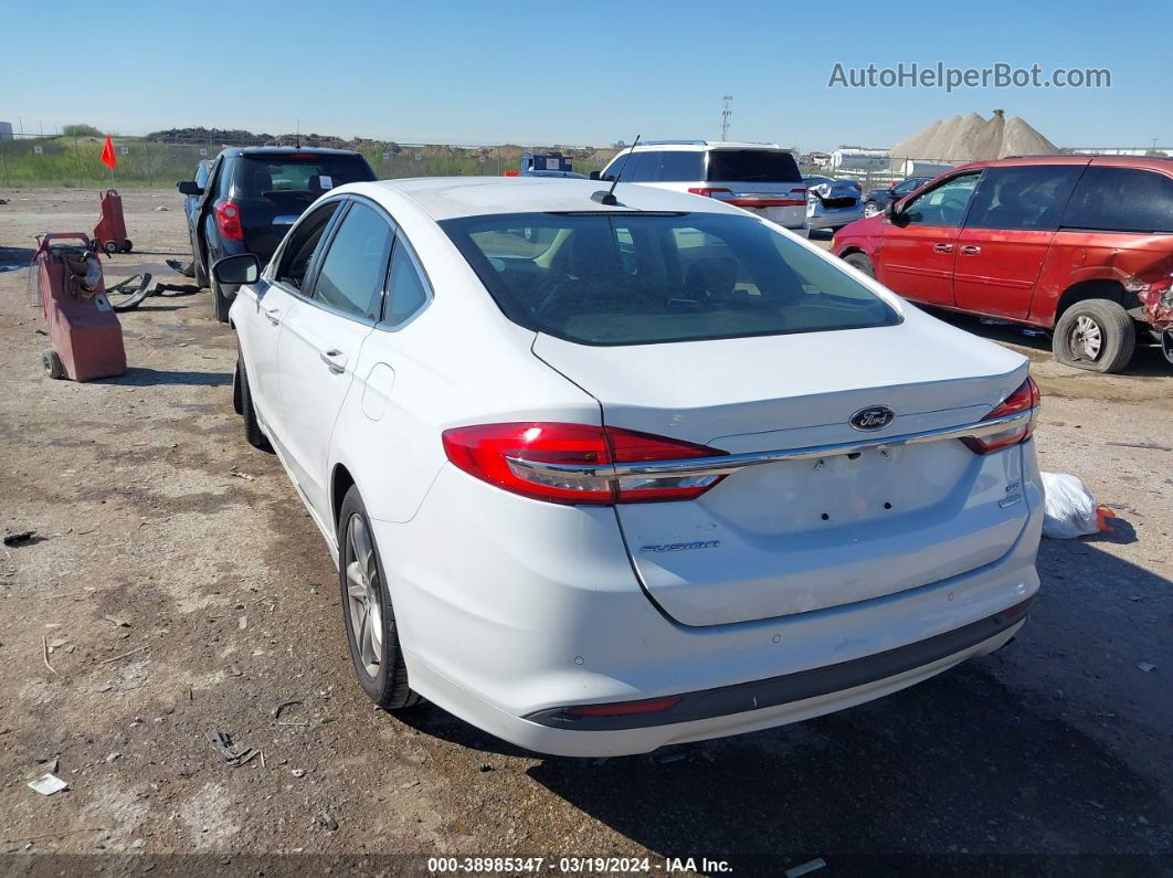 2018 Ford Fusion Se White vin: 3FA6P0HD9JR220922