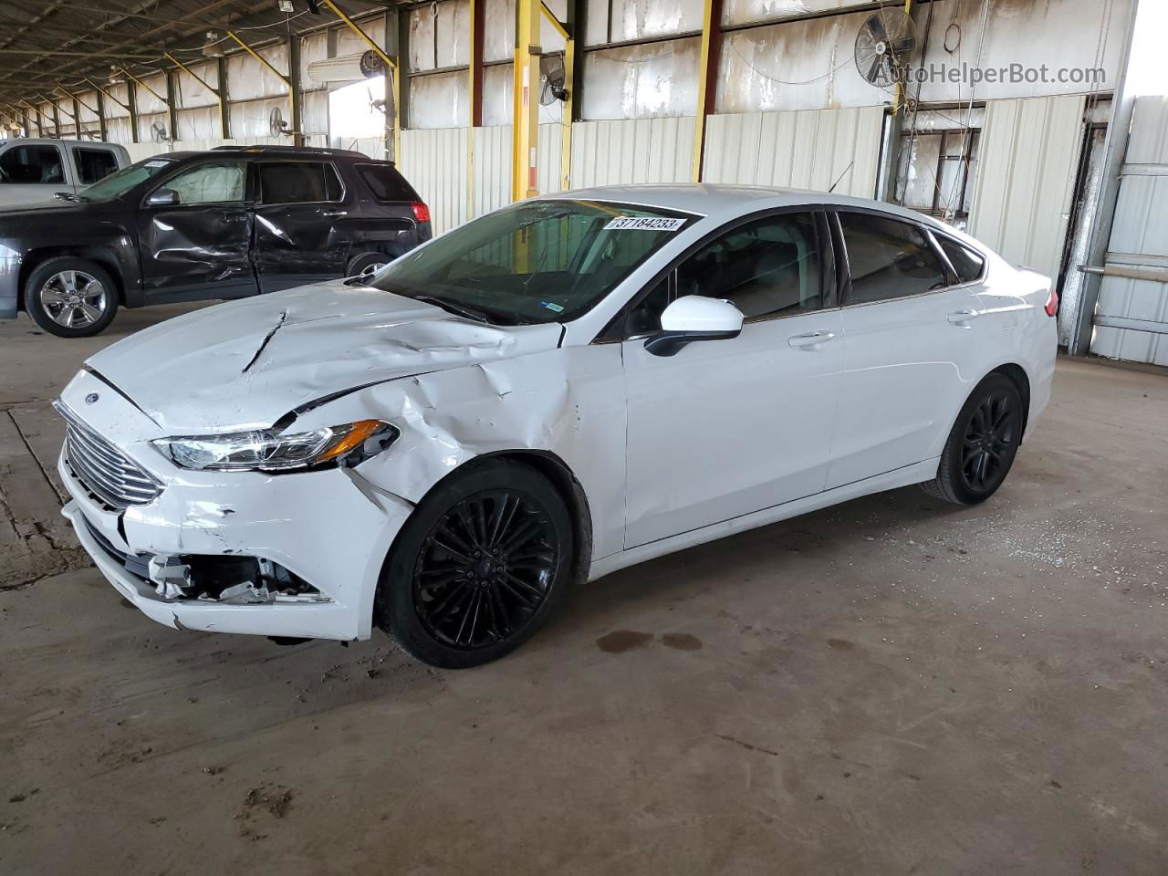 2018 Ford Fusion Se White vin: 3FA6P0HD9JR225022