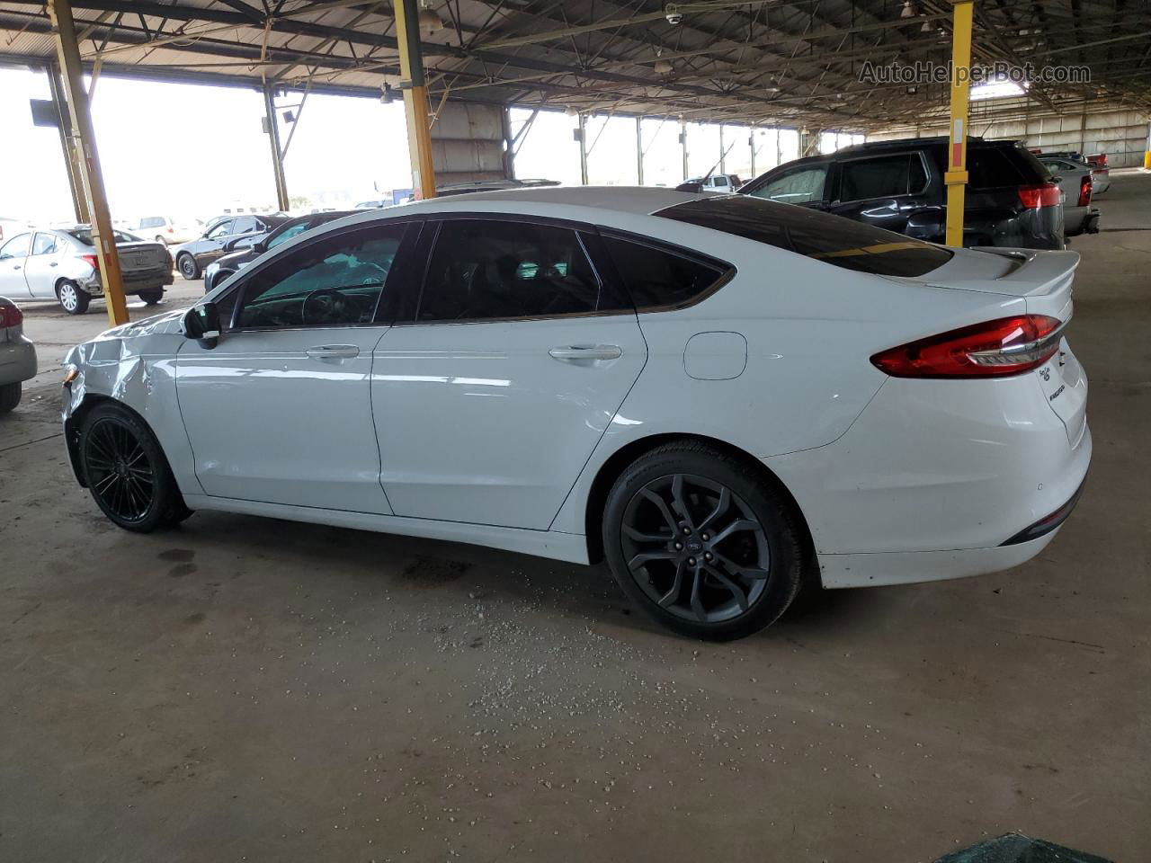 2018 Ford Fusion Se White vin: 3FA6P0HD9JR225022