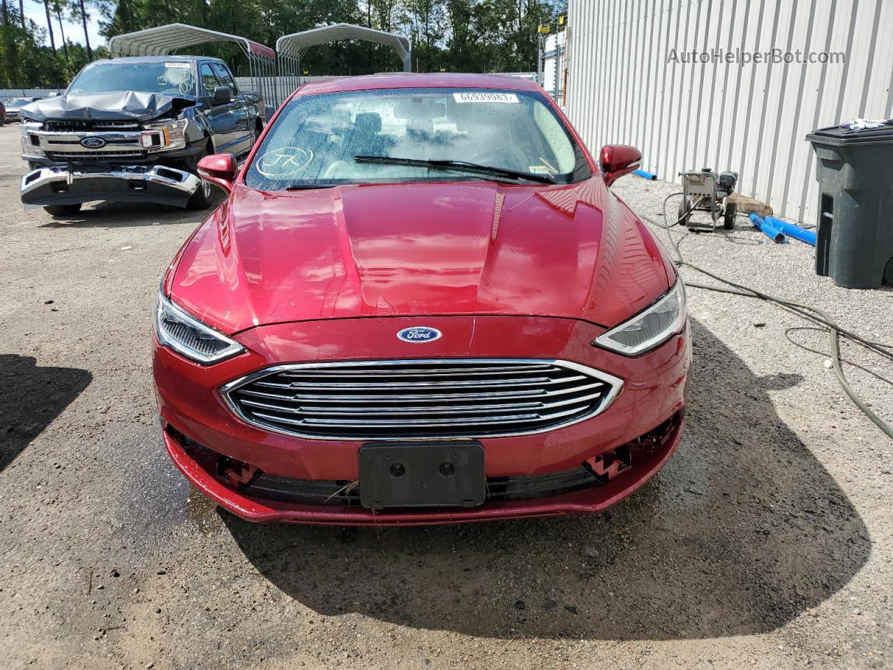 2018 Ford Fusion Se Red vin: 3FA6P0HD9JR251720