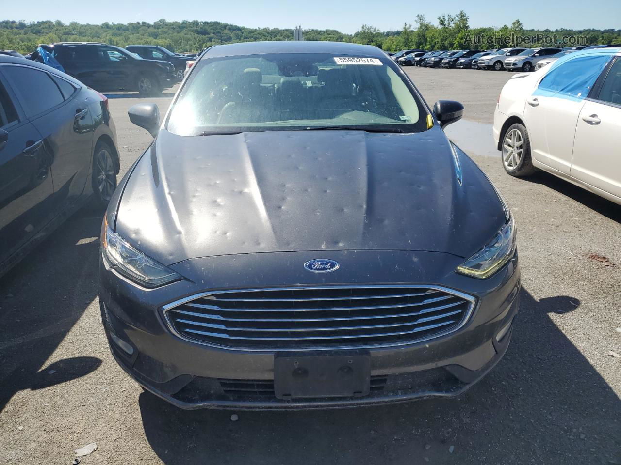 2019 Ford Fusion Se Gray vin: 3FA6P0HD9KR133443