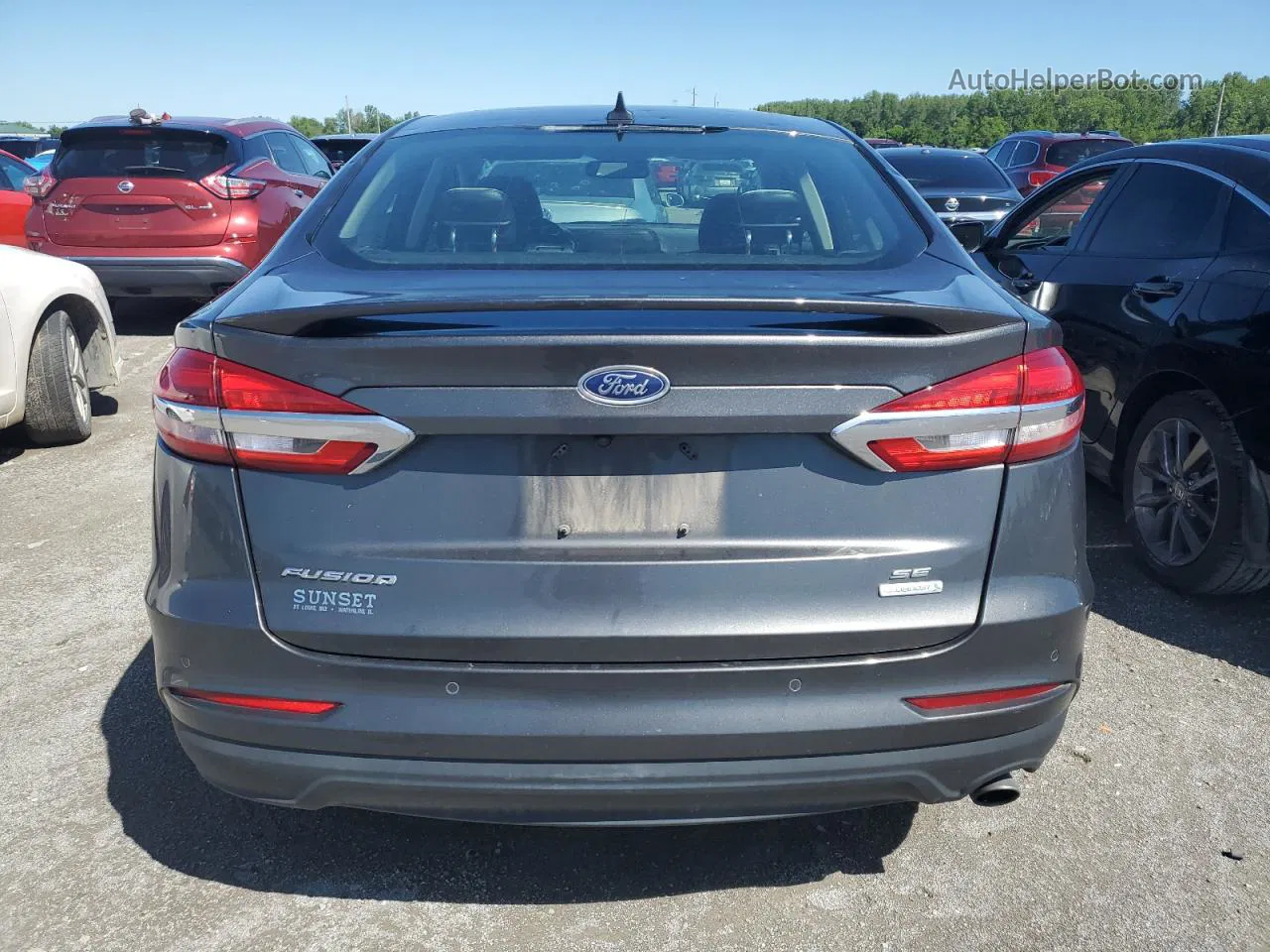 2019 Ford Fusion Se Gray vin: 3FA6P0HD9KR133443