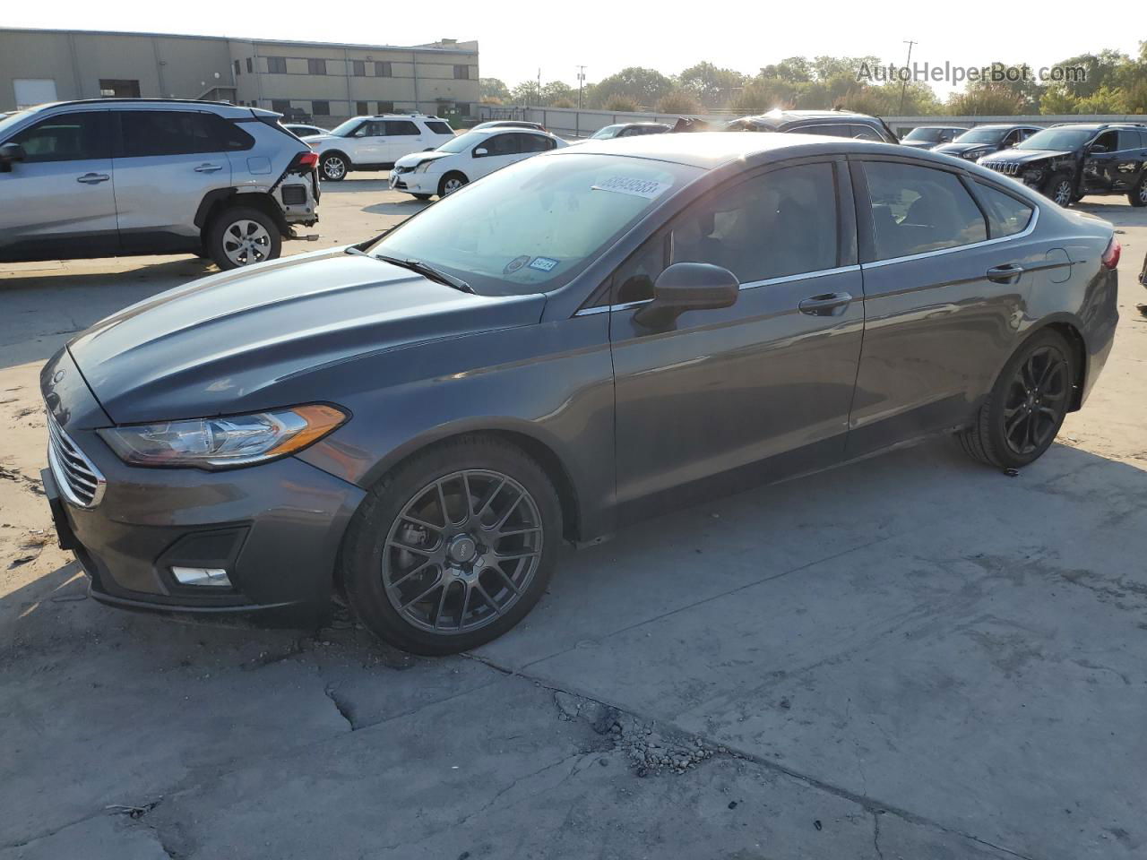 2019 Ford Fusion Se Gray vin: 3FA6P0HD9KR231677