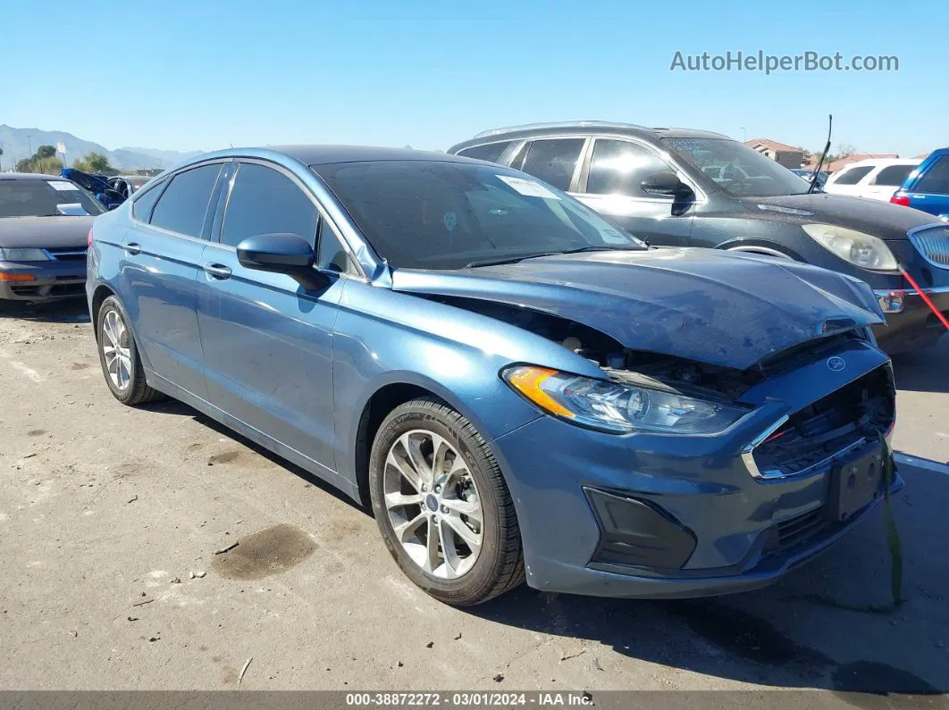 2019 Ford Fusion Se Blue vin: 3FA6P0HD9KR268261