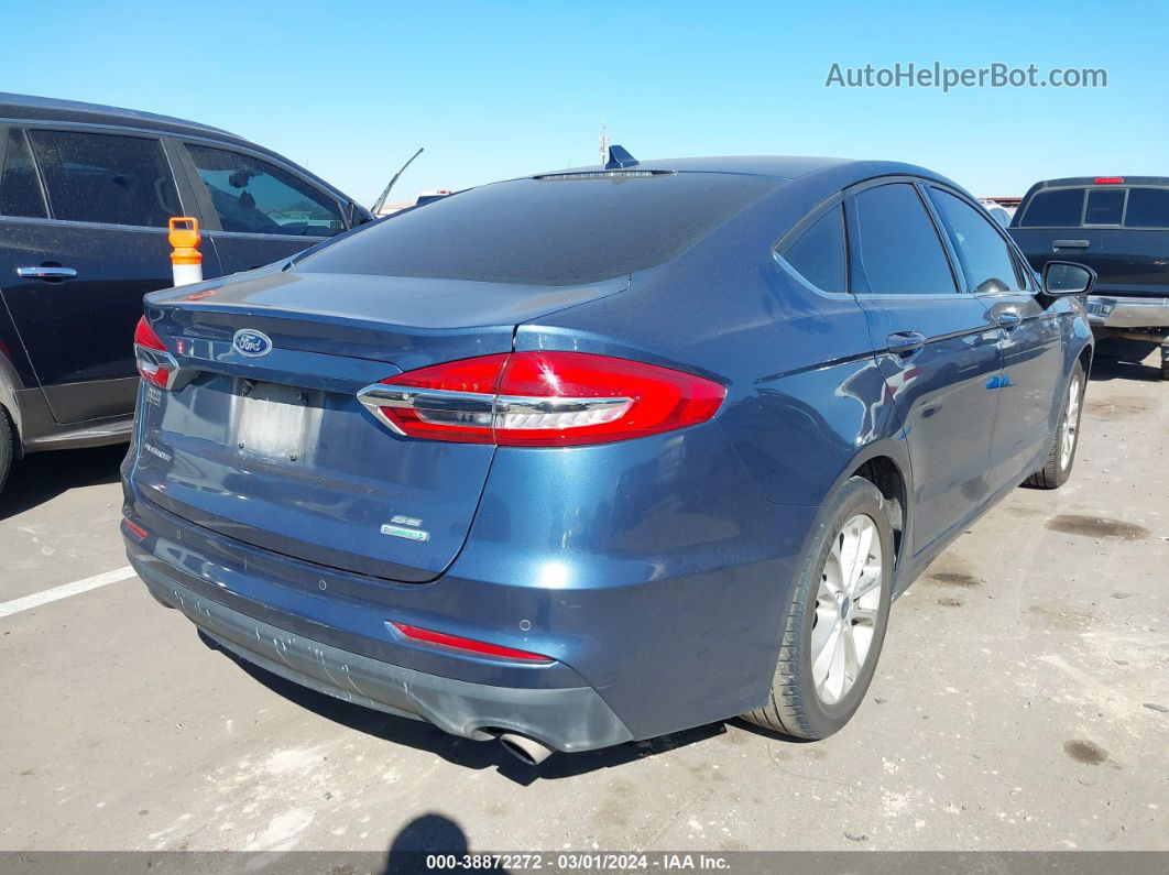 2019 Ford Fusion Se Blue vin: 3FA6P0HD9KR268261