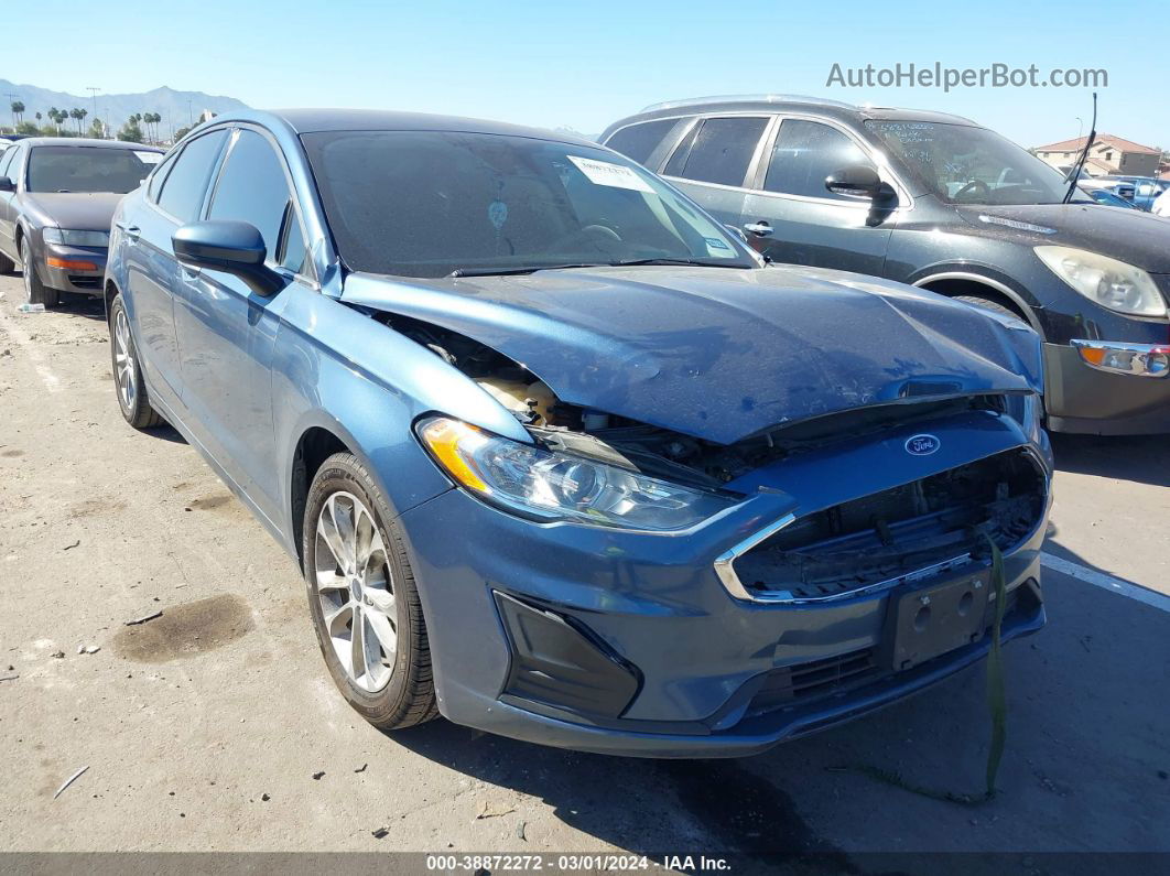 2019 Ford Fusion Se Blue vin: 3FA6P0HD9KR268261