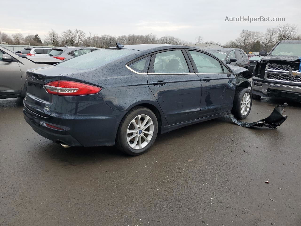 2020 Ford Fusion Se Blue vin: 3FA6P0HD9LR102338