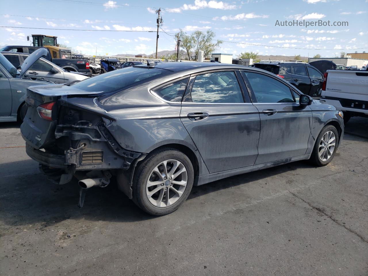 2020 Ford Fusion Se Gray vin: 3FA6P0HD9LR115106